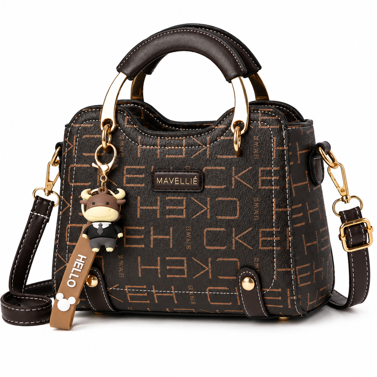 Bolsa Feminina Mavellié Alessia Elegante Couro Premium Alça Dupla