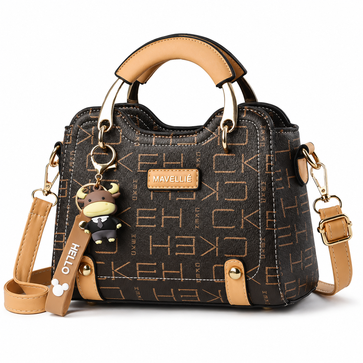 Bolsa Feminina Mavellié Alessia Elegante Couro Premium Alça Dupla