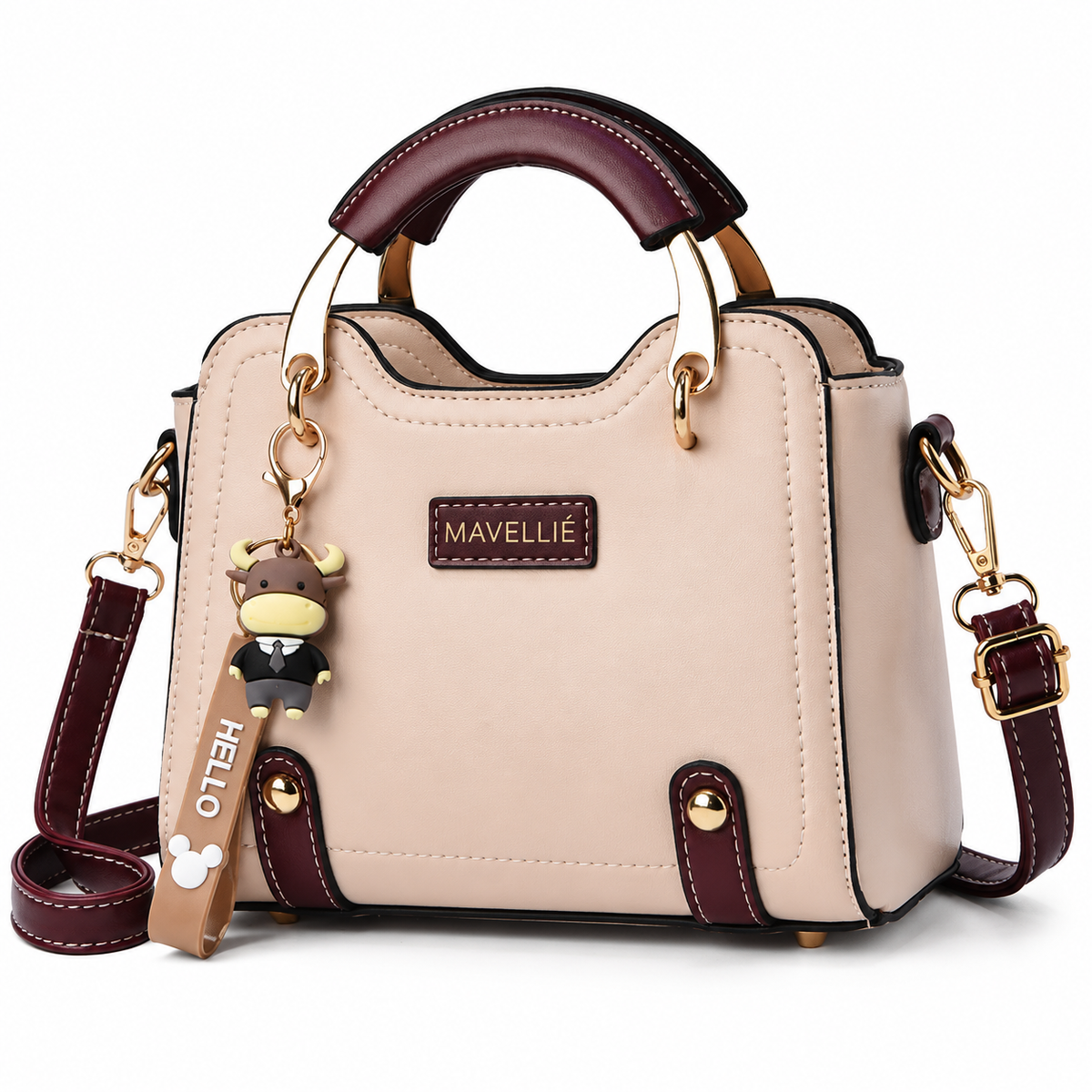 Bolsa Feminina Mavellié Alessia Elegante Couro Premium Alça Dupla