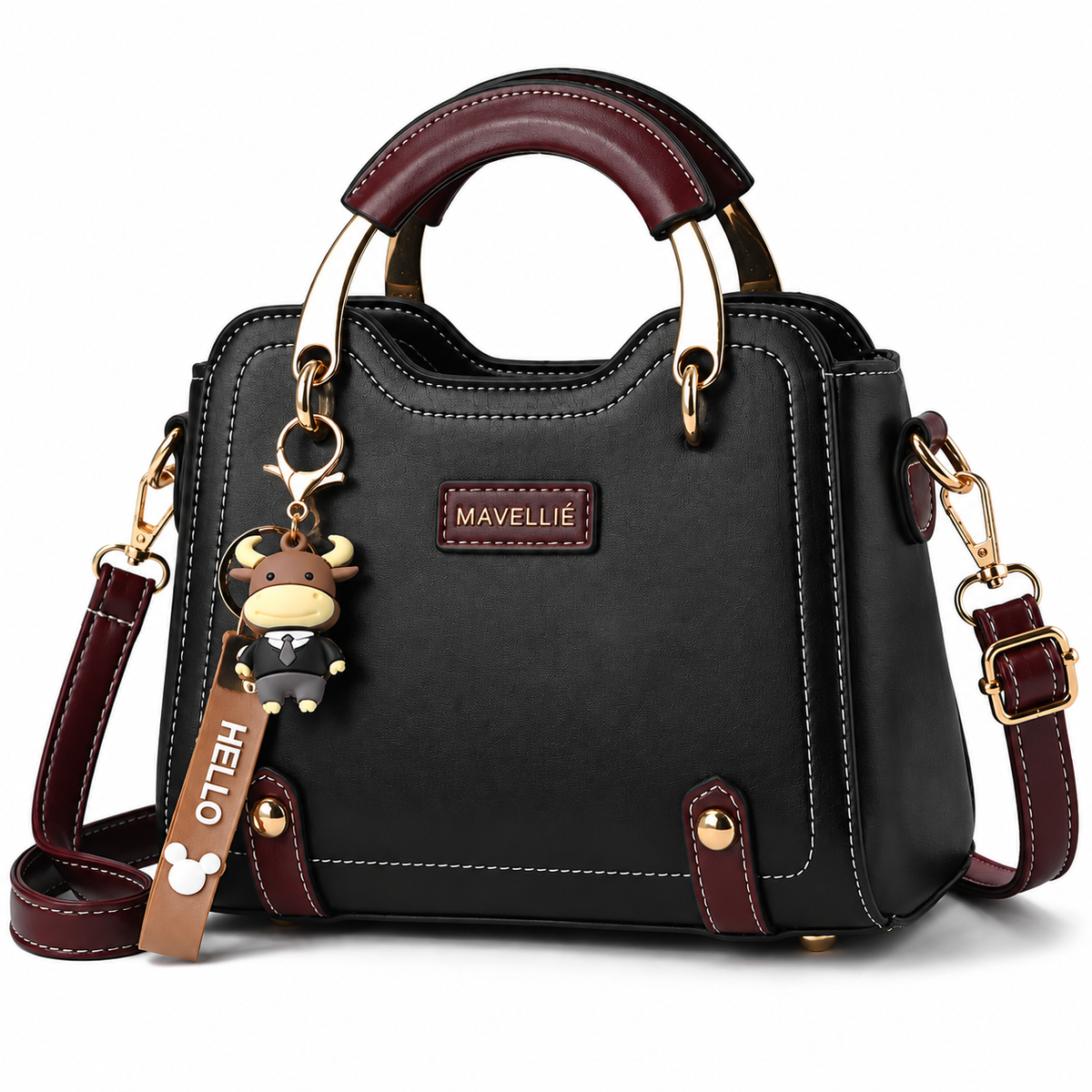 Bolsa Feminina Mavellié Alessia Elegante Couro Premium Alça Dupla