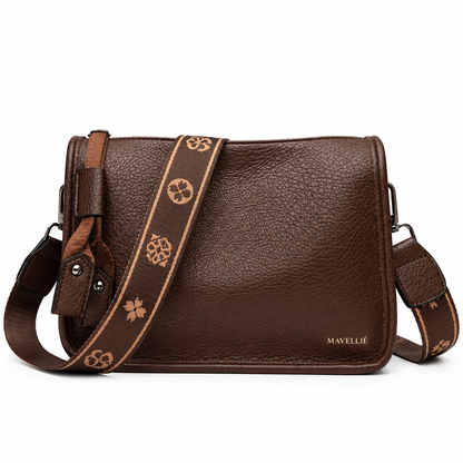 Bolsa Transversal Feminina Mavellié Milano Heritage em Couro
