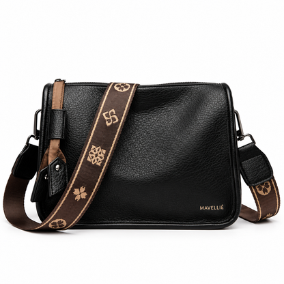 Bolsa Transversal Feminina Mavellié Milano Heritage em Couro