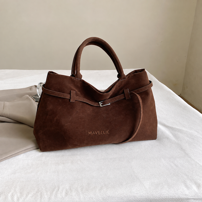 Bolsa Feminina Tote Mavellié Firenze em Camurça Premium