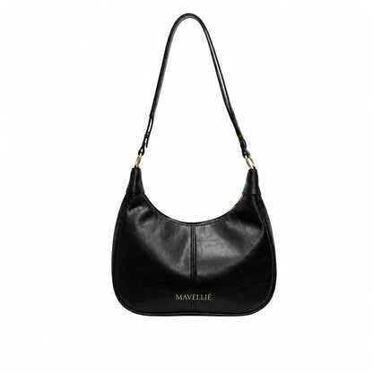 Bolsa de Ombro Feminina Nora Bag Meia Lua Couro Mavellié