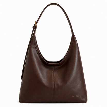 Bolsa Hobo Feminina Mavellié Ferrara Marrom com Alça de Ombro